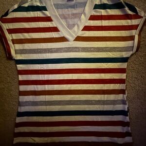 Mikoh Multicolor Striped V-Neck Top